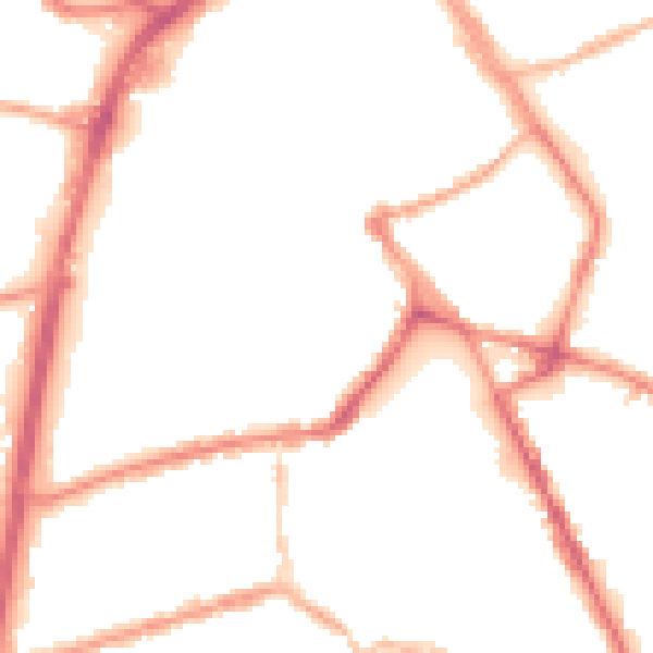 Night-time road noise heatmap for OL16 1FE