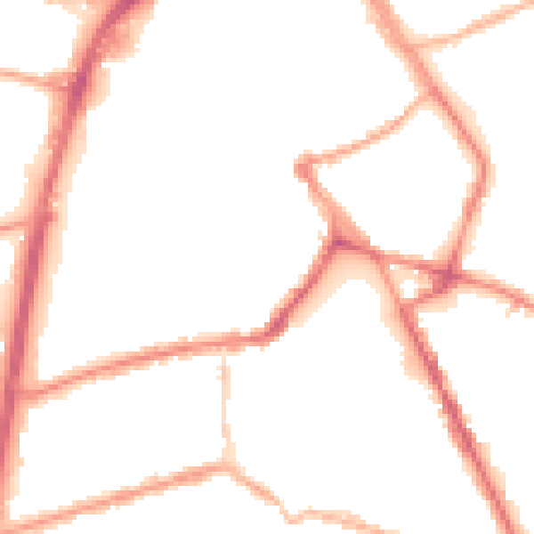 Night-time road noise heatmap for OL16 1FG