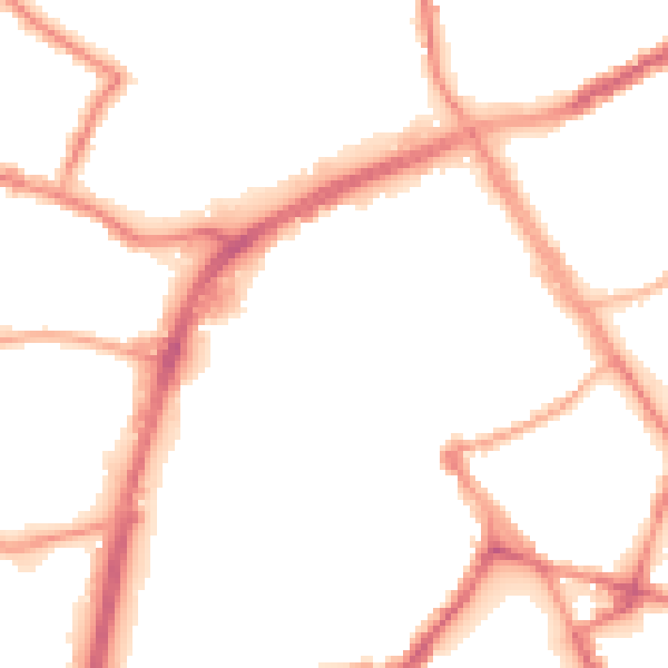 Night-time road noise heatmap for OL16 1JG