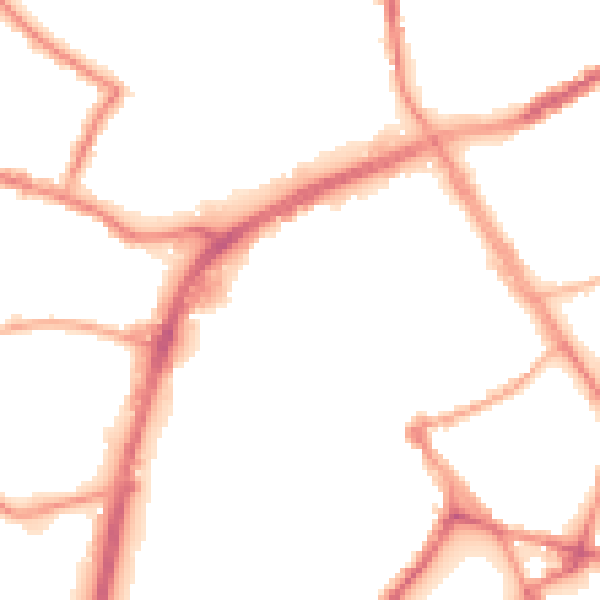 Night-time road noise heatmap for OL16 1JN