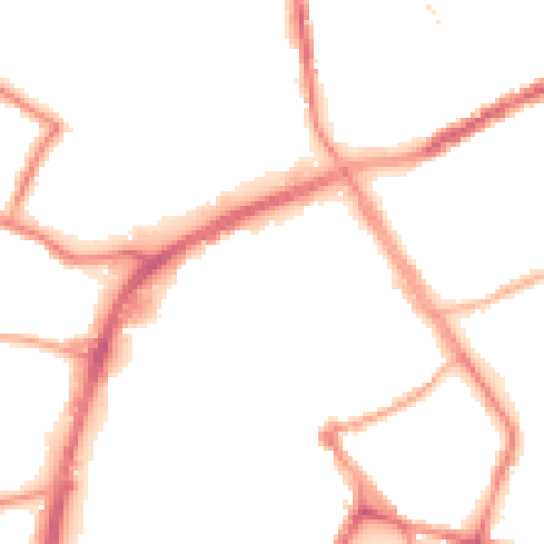 Night-time road noise heatmap for OL16 1JU