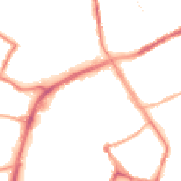 Night-time road noise heatmap for OL16 1JX