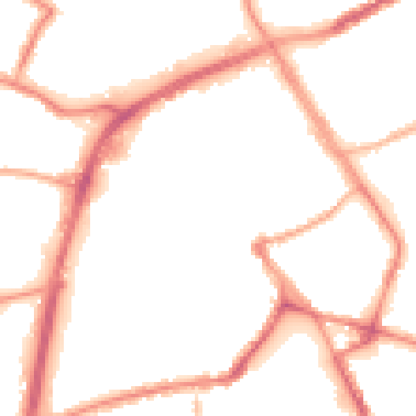 Night-time road noise heatmap for OL16 1LY