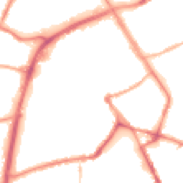 Night-time road noise heatmap for OL16 1NR