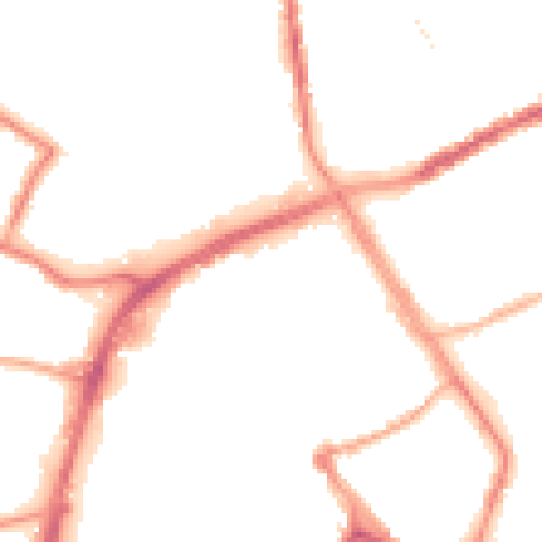 Night-time road noise heatmap for OL16 1RQ