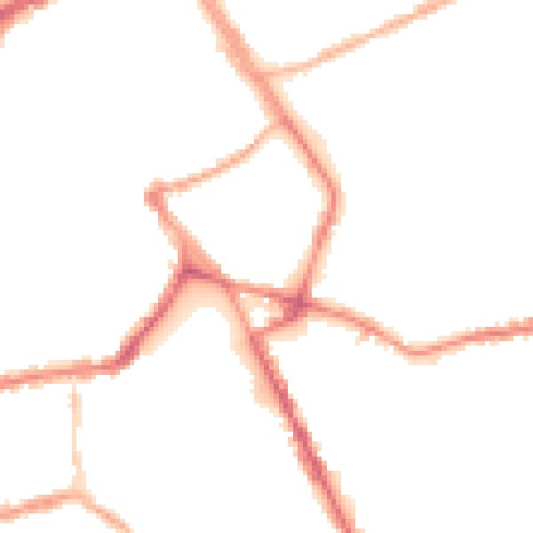 Night-time road noise heatmap for OL16 1SX