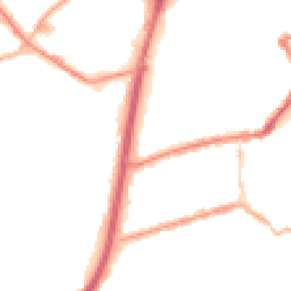 Night-time road noise heatmap for OL16 1TZ