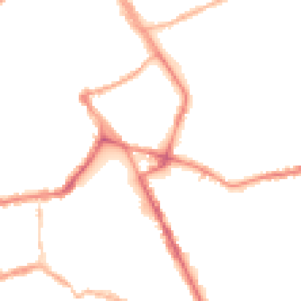 Night-time road noise heatmap for OL16 1UG