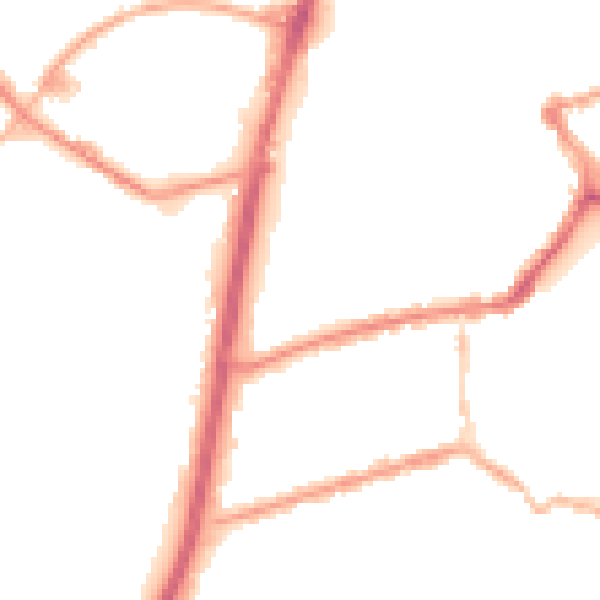 Night-time road noise heatmap for OL16 1UU
