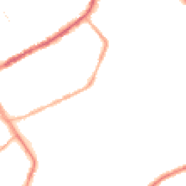 Night-time road noise heatmap for OL16 2JT