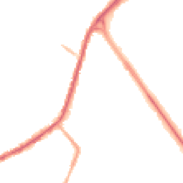 Night-time road noise heatmap for OL16 2NA