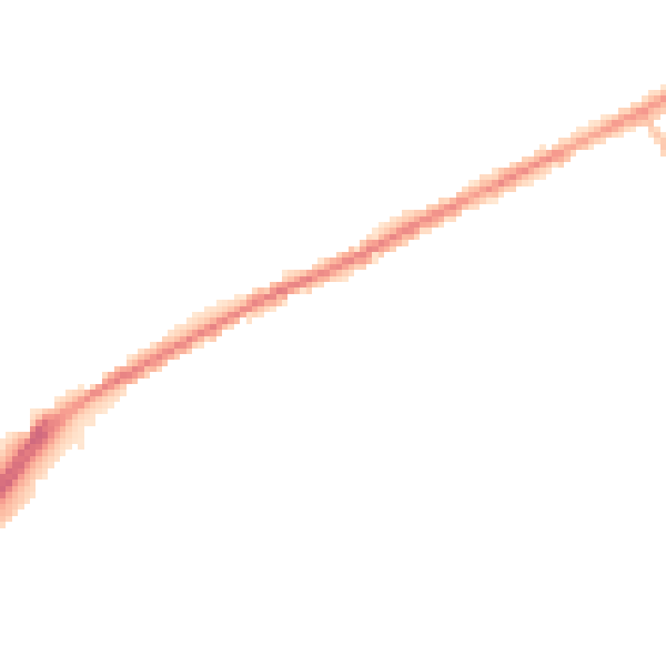 Night-time road noise heatmap for OL16 2RR