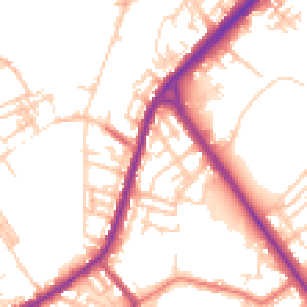 Daytime road noise heatmap for OL16 2TB