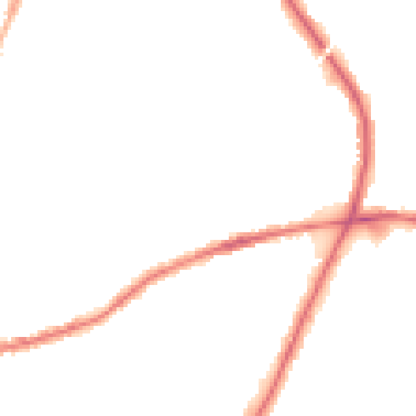 Night-time road noise heatmap for OL16 3AG