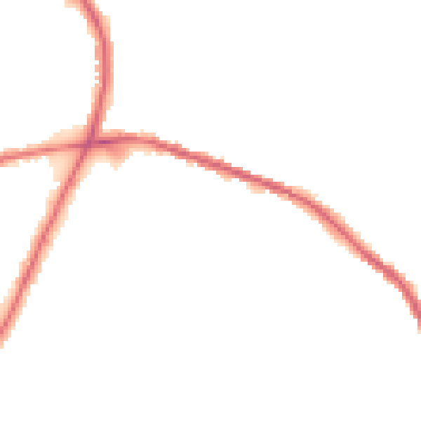 Night-time road noise heatmap for OL16 3BA