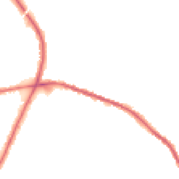 Night-time road noise heatmap for OL16 3BW