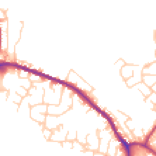 Daytime road noise heatmap for OL16 3DB