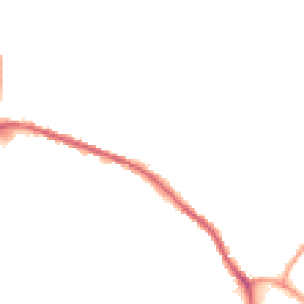 Night-time road noise heatmap for OL16 3DB
