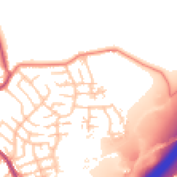 Daytime road noise heatmap for OL16 3HX