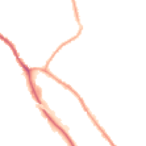 Night-time road noise heatmap for OL16 3LB
