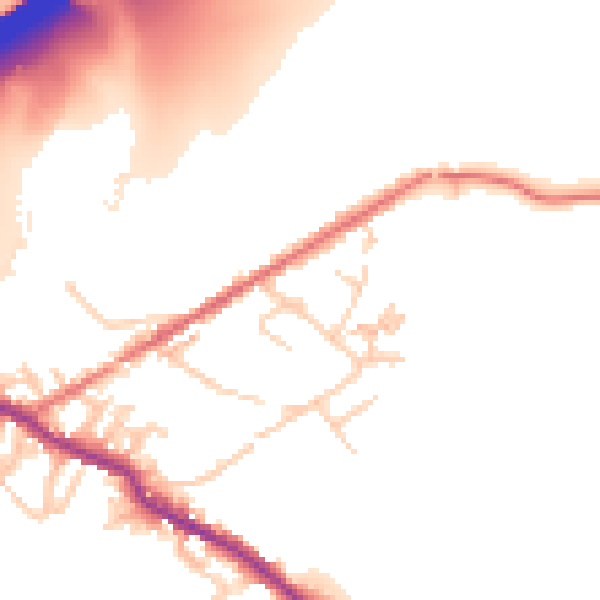 Daytime road noise heatmap for OL16 3RA