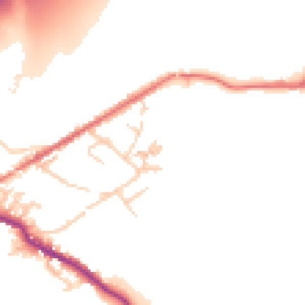 Daytime road noise heatmap for OL16 3RD