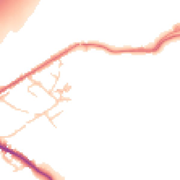 Daytime road noise heatmap for OL16 3RG
