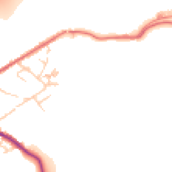 Daytime road noise heatmap for OL16 3RQ