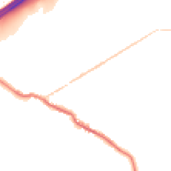 Night-time road noise heatmap for OL16 3RW