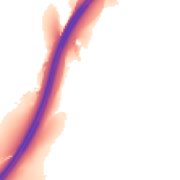Night-time road noise heatmap for OL16 3TS