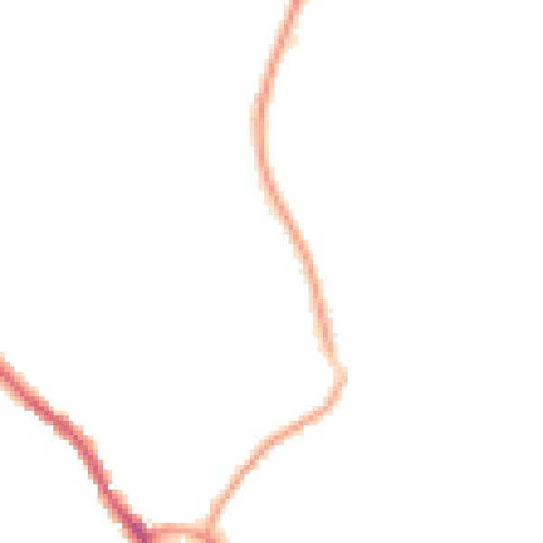 Night-time road noise heatmap for OL16 3UY