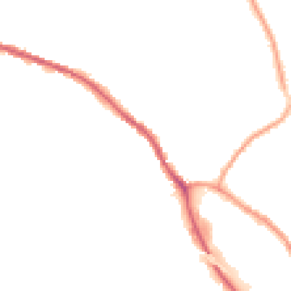Night-time road noise heatmap for OL16 4DR