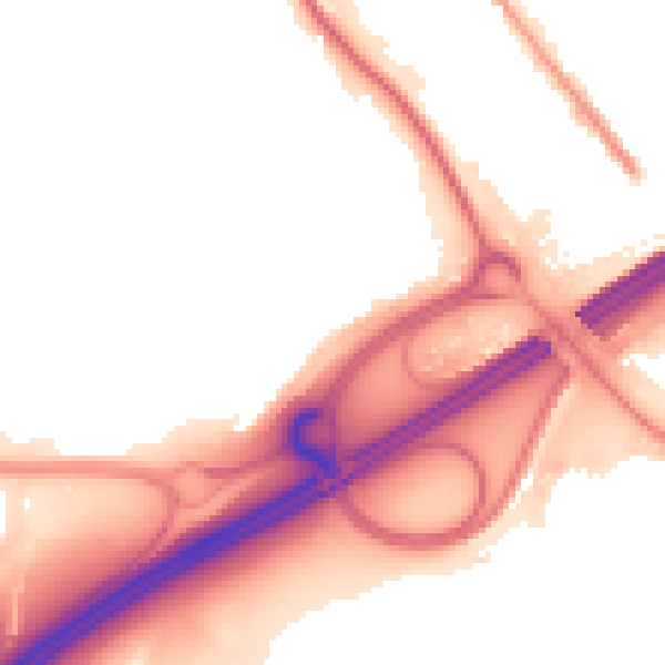 Night-time road noise heatmap for OL16 4EW