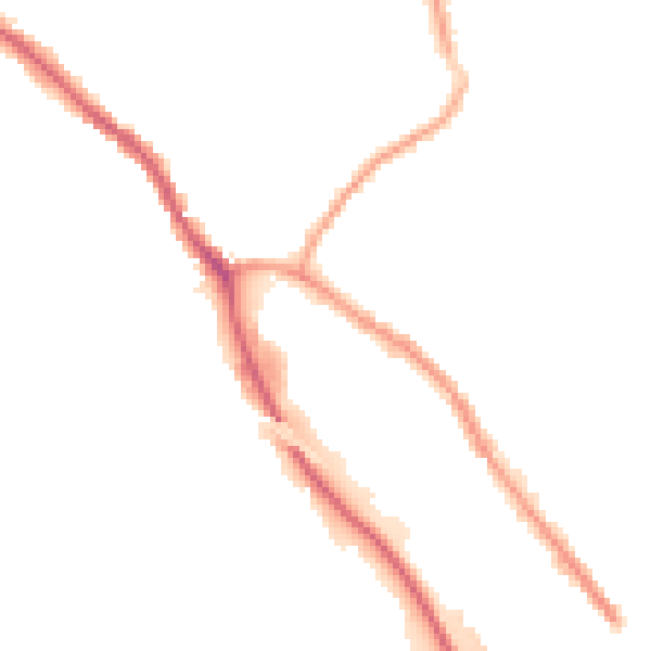 Night-time road noise heatmap for OL16 4HP