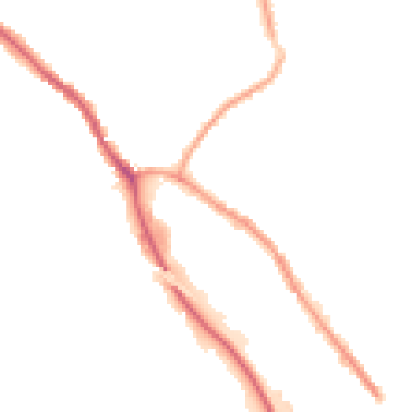 Night-time road noise heatmap for OL16 4HS