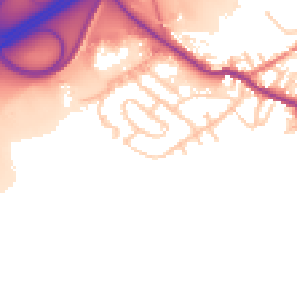 Daytime road noise heatmap for OL16 4LF