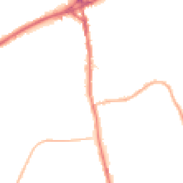Night-time road noise heatmap for OL16 4SU