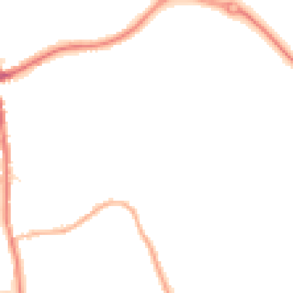 Night-time road noise heatmap for OL16 4TU