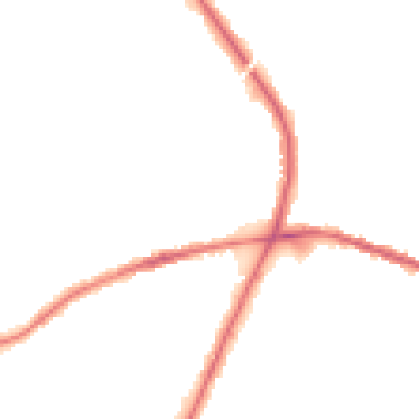 Night-time road noise heatmap for OL16 5AJ