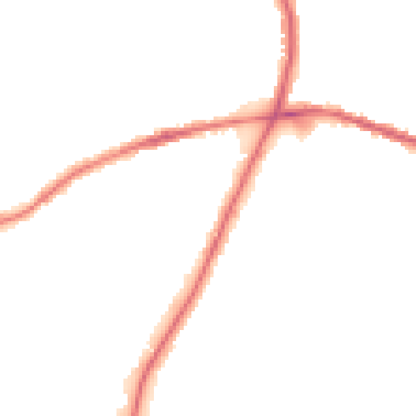 Night-time road noise heatmap for OL16 5AQ