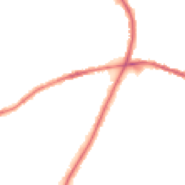 Night-time road noise heatmap for OL16 5BL