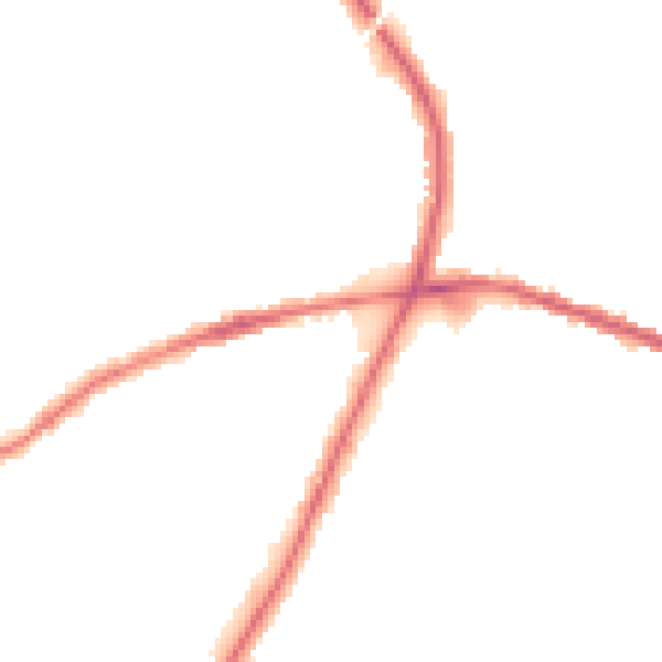 Night-time road noise heatmap for OL16 5DP