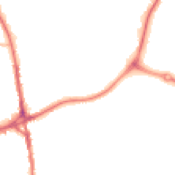 Night-time road noise heatmap for OL16 5HP