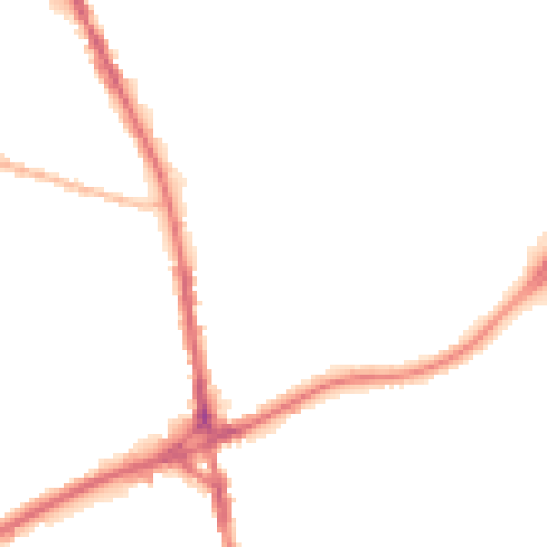 Night-time road noise heatmap for OL16 5JP