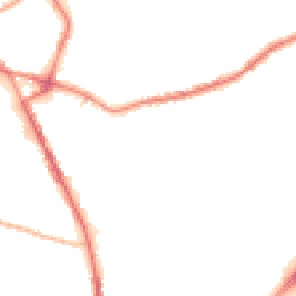Night-time road noise heatmap for OL16 5NH