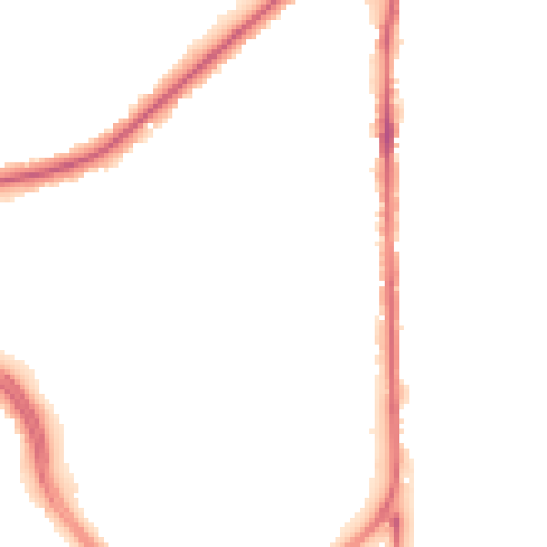 Night-time road noise heatmap for OL2 5AZ