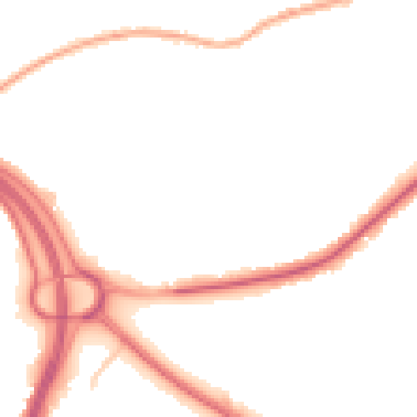 Night-time road noise heatmap for OL2 5DE