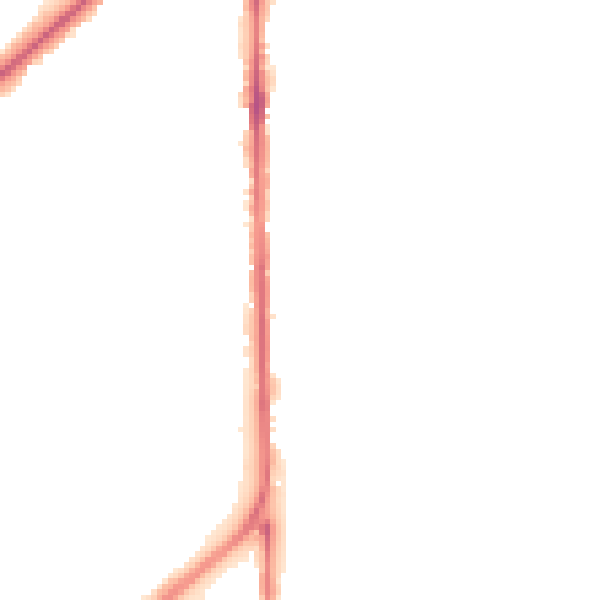 Night-time road noise heatmap for OL2 6DE