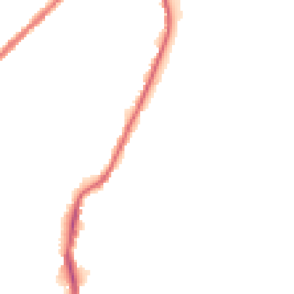 Night-time road noise heatmap for OL2 6NJ