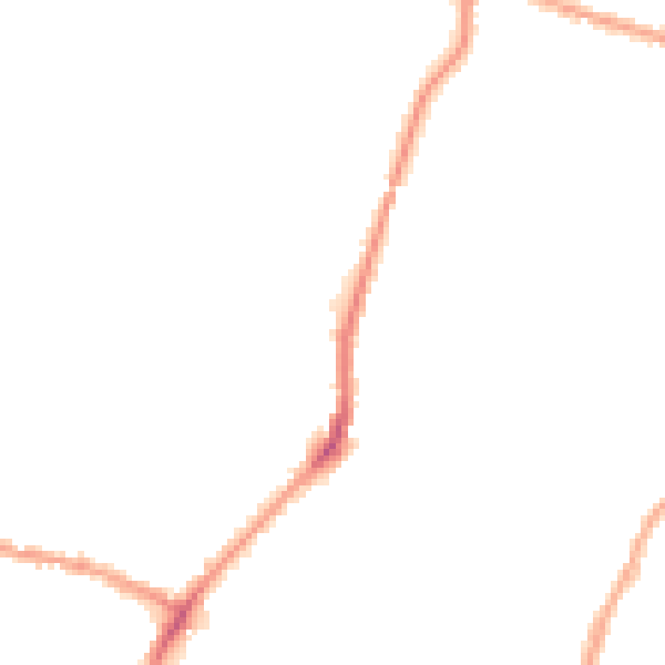 Night-time road noise heatmap for OL2 7TW